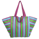 BOLSO PLASTICO RECICLADO DOBLE ASA RAYAS