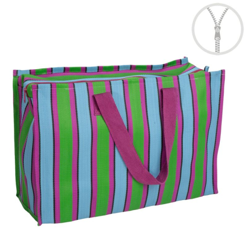BOLSO PLASTICO RECICLADO RAYAS