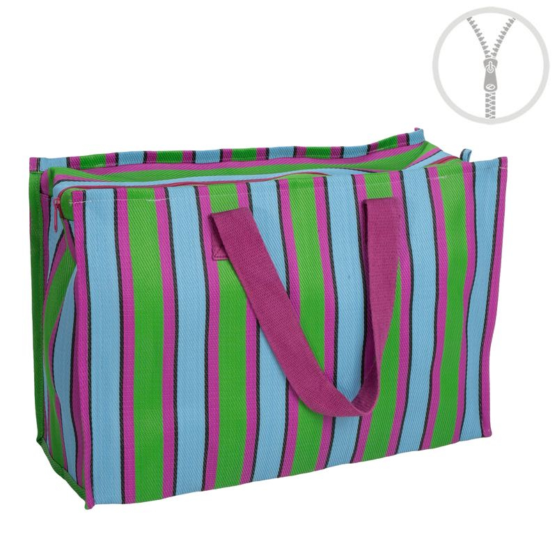 BOLSO PLASTICO RECICLADO RAYAS
