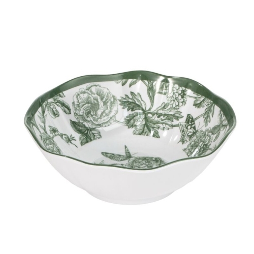 BANDEJA APERITIVO 38CM MELAM FLOR VERDE