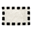 ALFOM BAÑO 40X60CM ONDAS NATURAL CUADROS NEGROS
