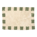 ALFOM BAÑO 40X60CM ONDAS NATURAL CUADROS VERDES