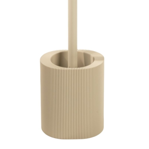 ESCOBILLERO RESINA RAYAS BEIGE