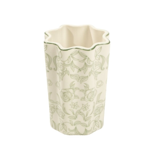 DISPENSADOR JABON ONDAS FLORES VERDE