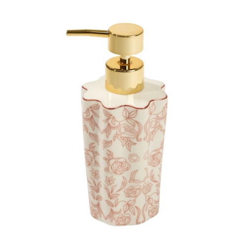 DISPENSADOR JABON ONDAS FLORES VERDE