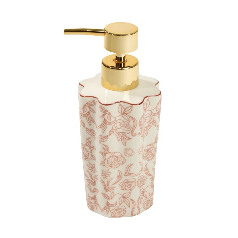 DISPENSADOR JABON ONDAS FLORES VERDE