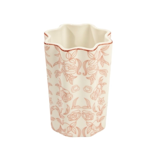 VASO ONDAS FLORES VERDE