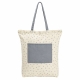 BOLSA AZUL FLORES ALGODON