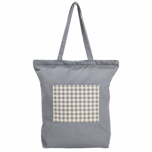 BOLSA AZUL VICHY ALGODON