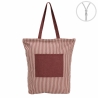 BOLSA GRANATE RAYAS ALGODON