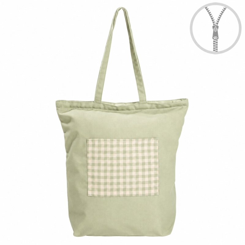 BOLSA NATURAL FLORES ALGODON
