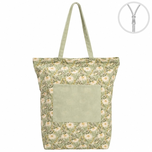 BOLSA VERDE VICHY ALGODON