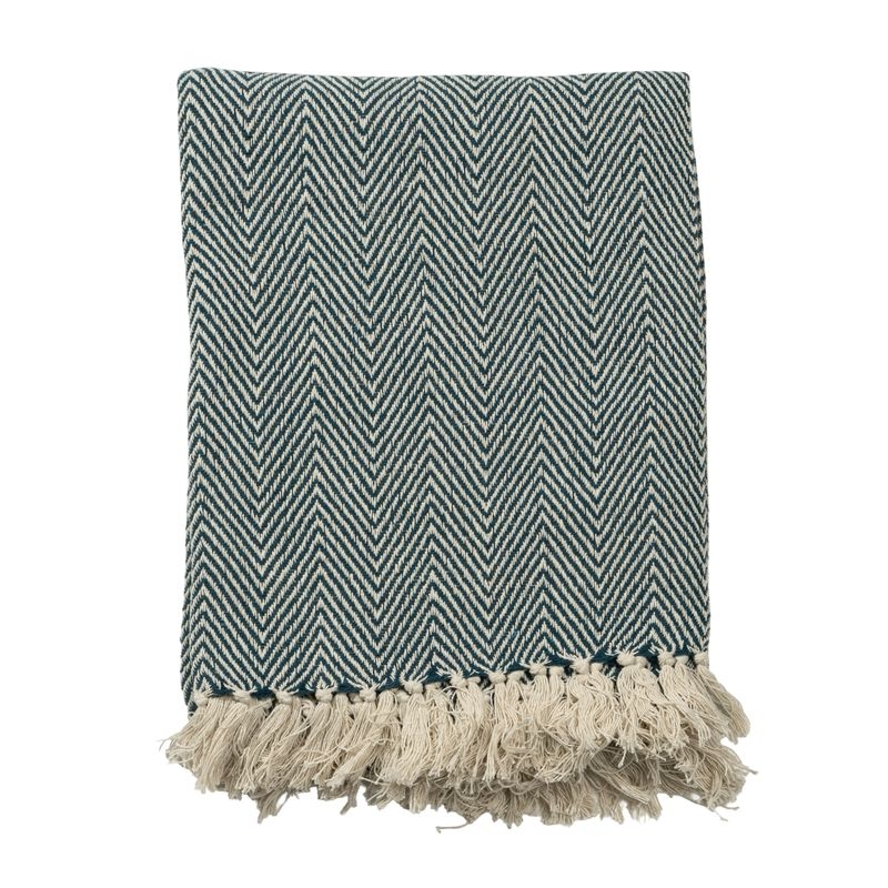 PLAID NATURAL RAYAS ALGODON 130X170CM