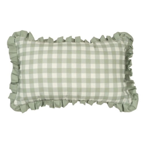 COJIN 50X30CM VICHY VERDE BLOSSOM